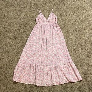 Aeropostale Pink Floral Maxi Dress